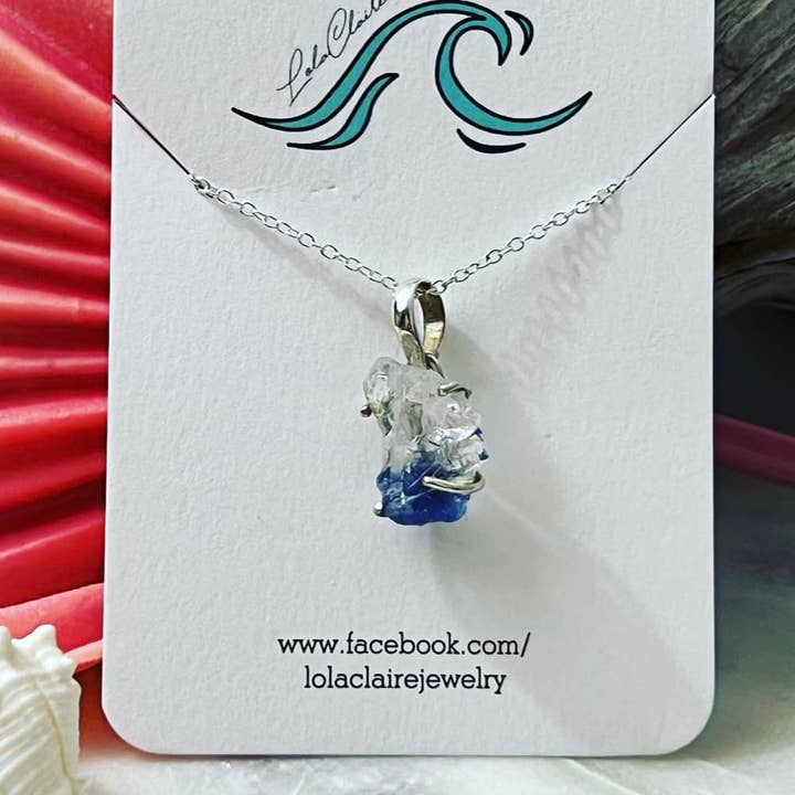 Dumortierite Pendant Necklace for wholesale by LolaClaire Jewelry