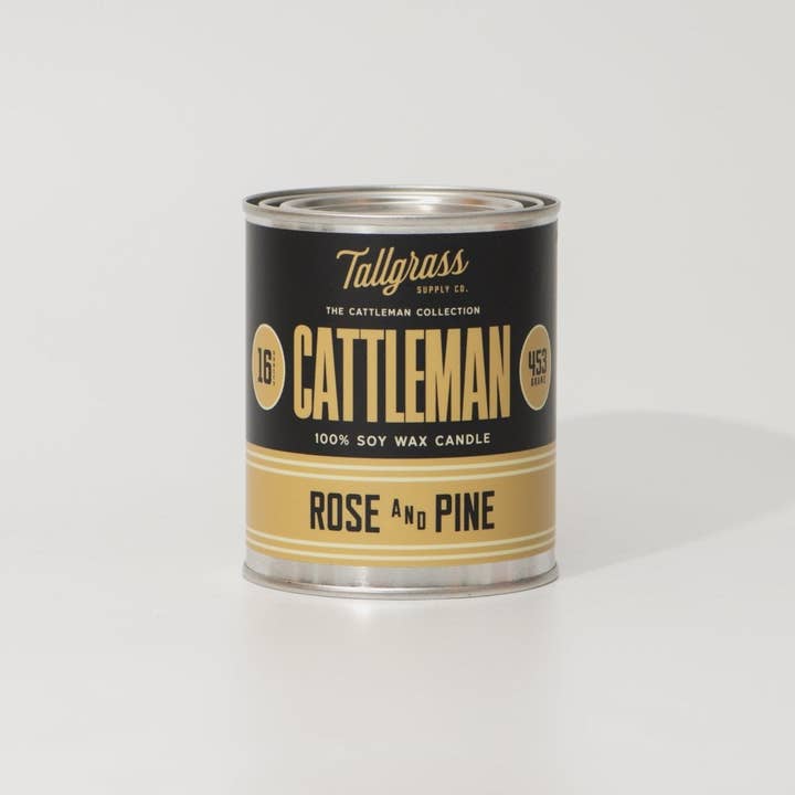 Tallgrass Supply Co - Wholesale Jar/Filled Candle - Cattleman - Rose & Pine1