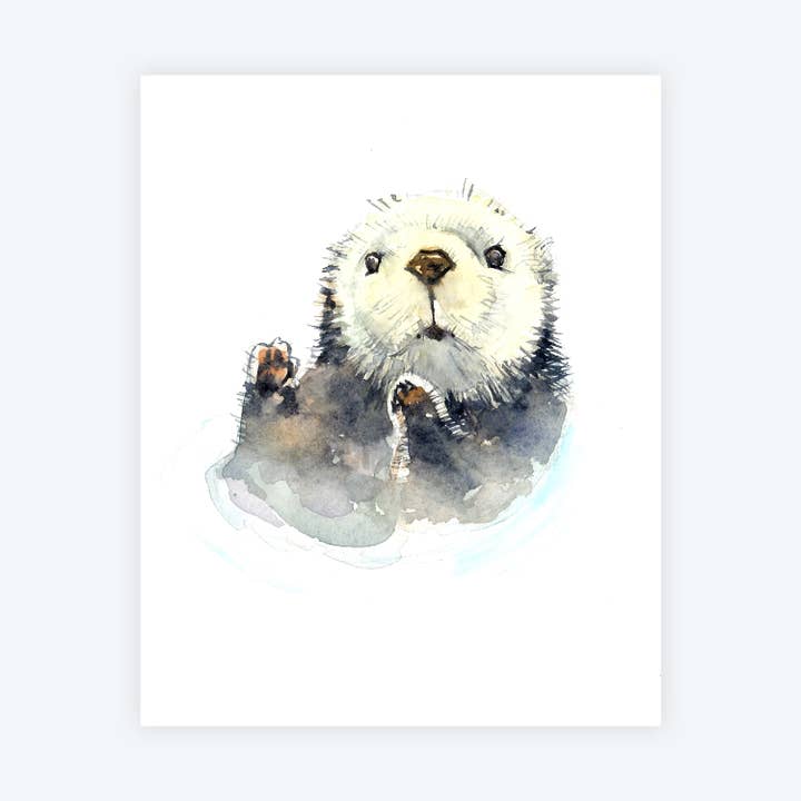 Elena Markelova Arts - Wholesale Art Print - Baby Otter Art Print