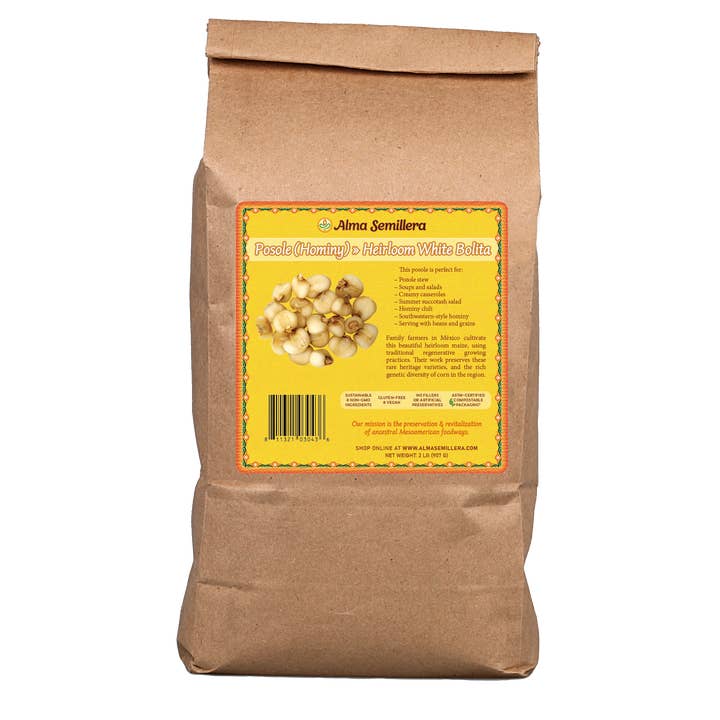 Alma Semillera - Wholesale Cornmeal - Heirloom Posole/Hominy 2 lb – Dried