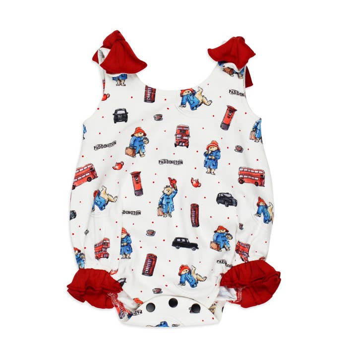 London Paddington™ | Organic Bowtie Shoulder Bodysuit for wholesale by L'ovedbaby