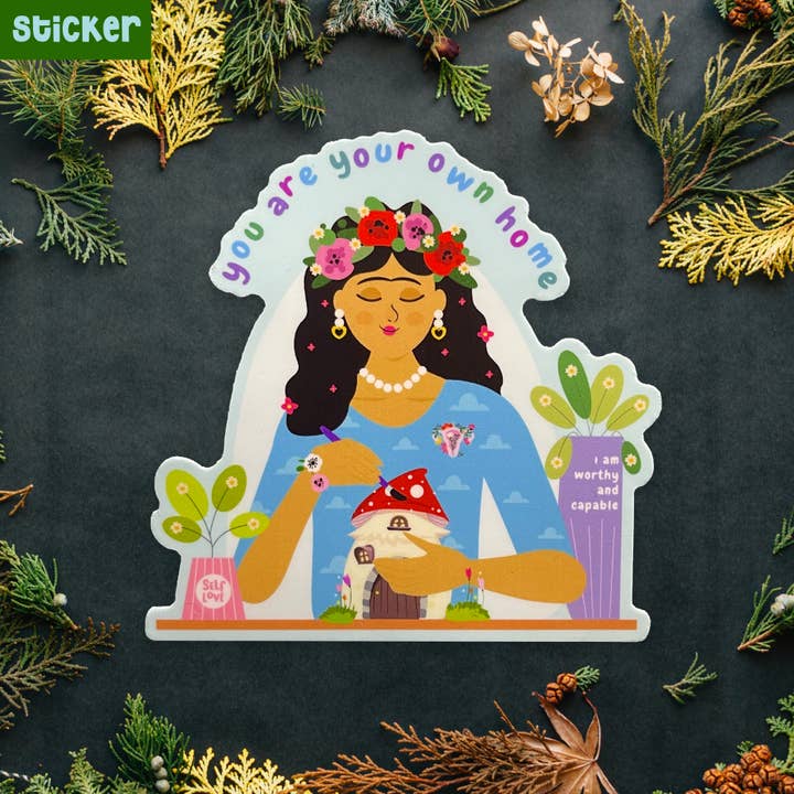 Neha Lee Designs - Wholesale Sticker - Frida Kahlo You are your own home handmade glossy sticker1
