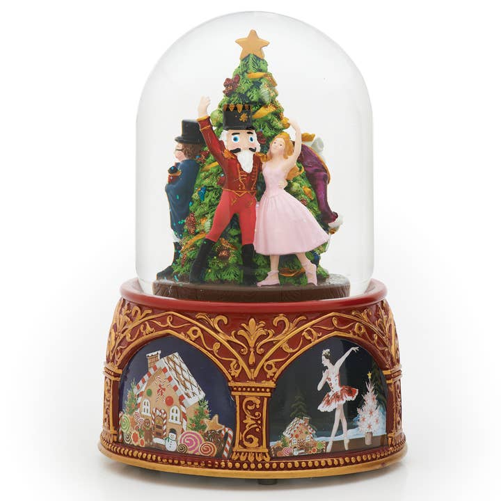 Musical Nutcracker Rotating Glitterdome; Wind-up for wholesale by Roman
