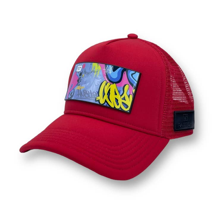 PARTCH Truckerhut Hustle Art, abnehmbar, Rot für den Großhandel von PARTCH
