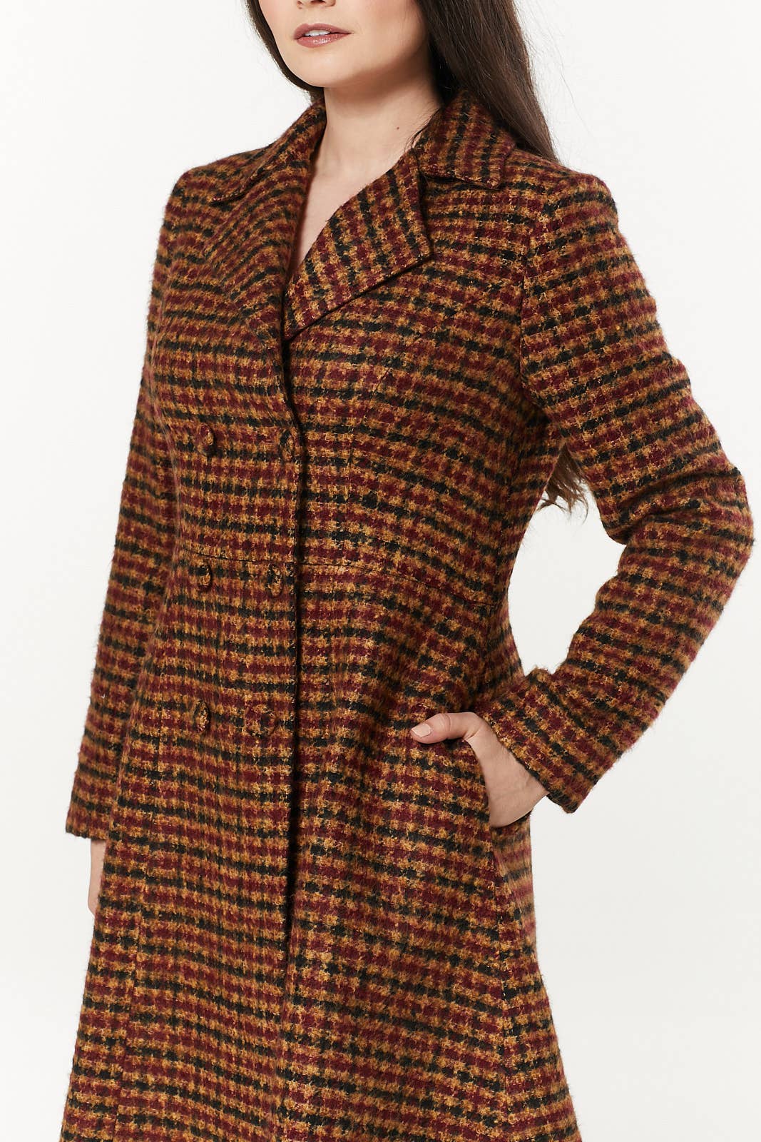 Timeless London – wholesale Coat – Women’s – Sixties Woollen Brown Tania Coat1