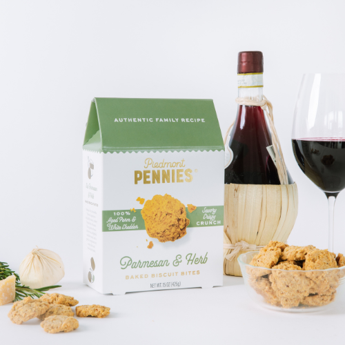 Piedmont Pennies - Wholesale Crackers - Parmesan & Herb Cheese Crackers, Boxes (6)1