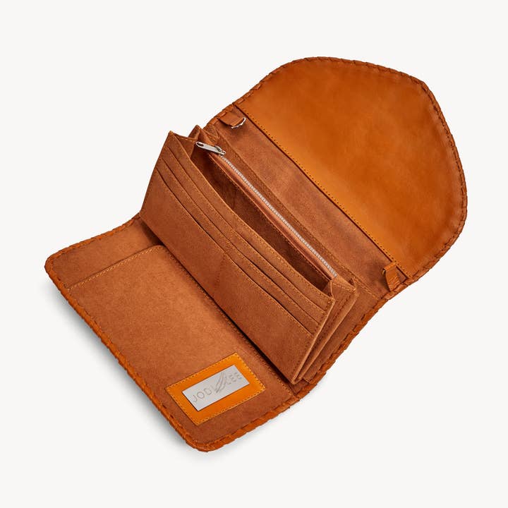 Hiawatha Feather Wallet Antique Tan for wholesale on Faire4