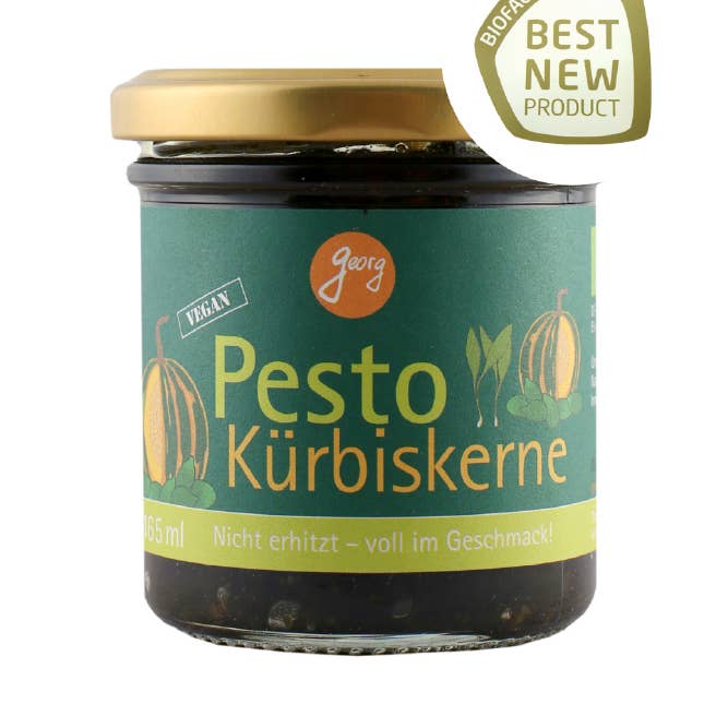 Biologische pompoenpitpesto met daslook, vegan voor wholesale door Georgs Bio-Bauern GmbH & Co. Handels KG