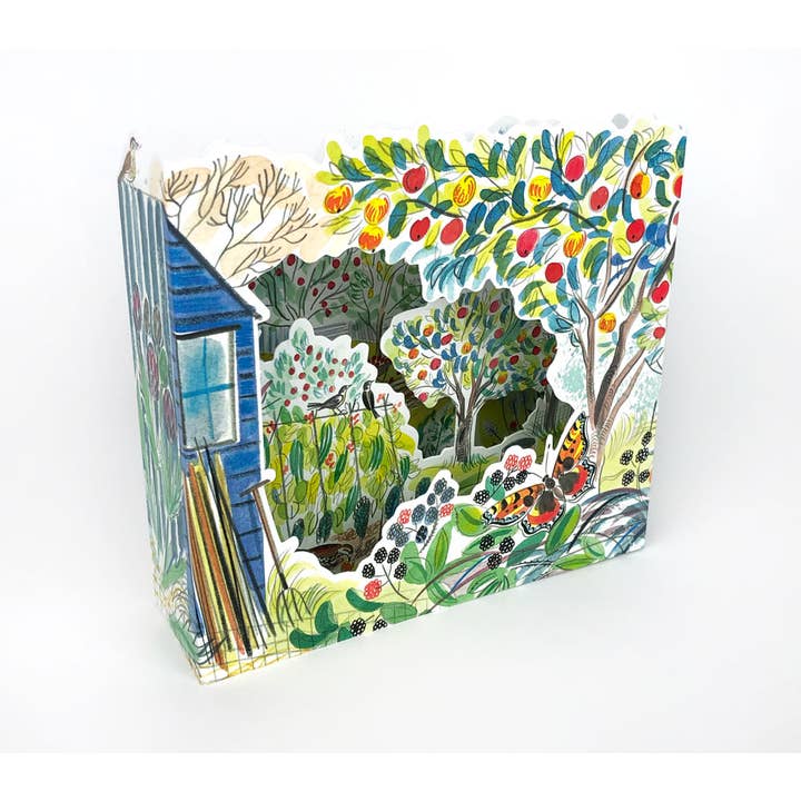 Art Angels - Wholesale Everyday Greeting Card - Orchard 3D Allotment Card - Emily Sutton