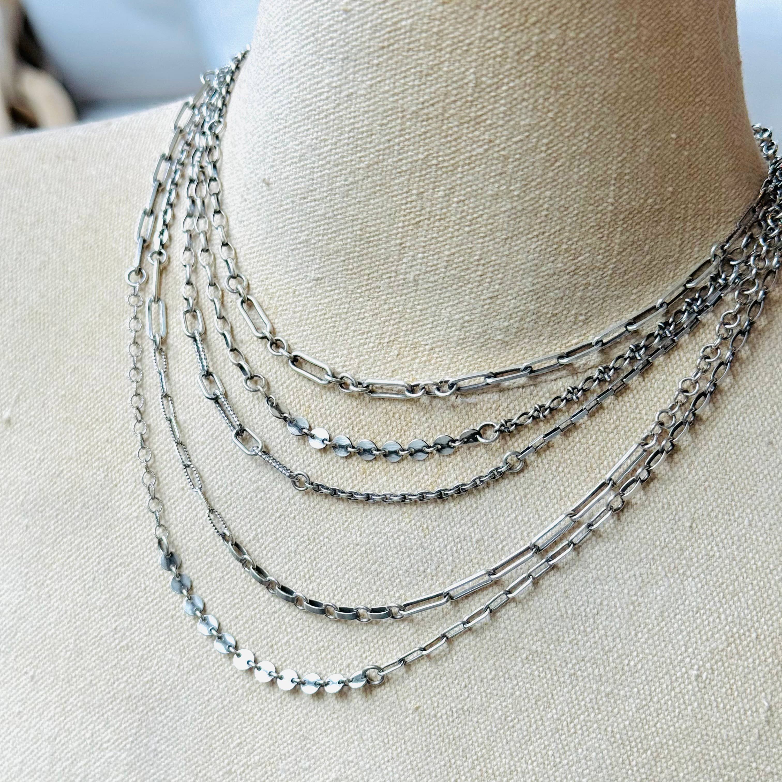 Heidi J Hale - Wholesale Link & Chain Necklace - Sterling Silver “End of Day” Chain Necklace - One Strand5