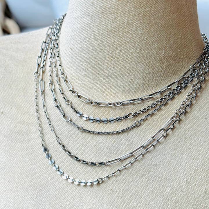 Heidi J Hale - Wholesale Link & Chain Necklace - Sterling Silver “End of Day” Chain Necklace - One Strand5