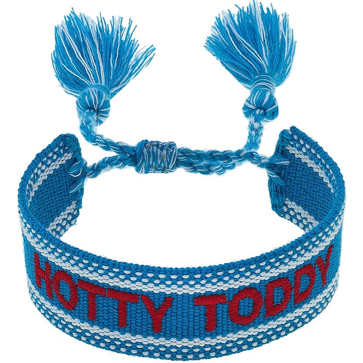 Ole Miss Rebels Woven Tassel Bracelet in Red for wholesale by Canvas Style