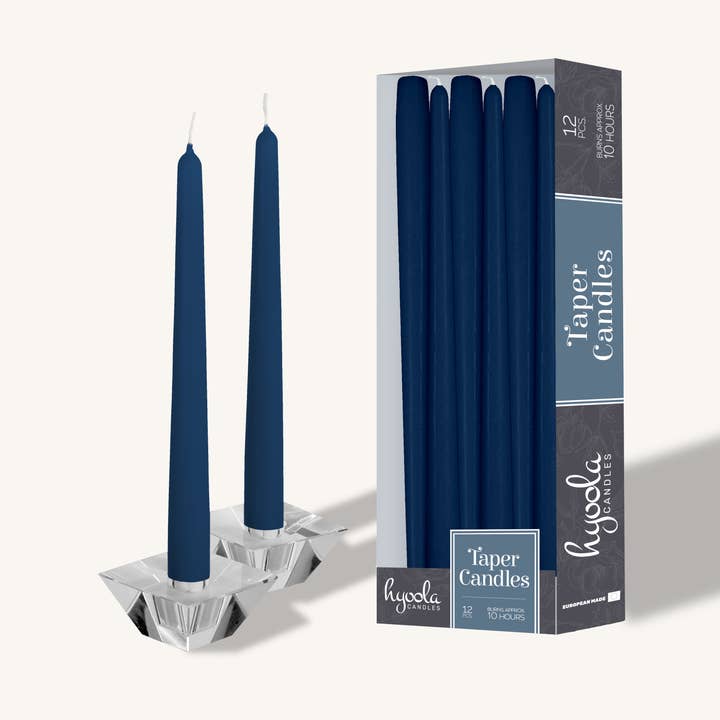 Candele coniche blu, 30,5 cm, confezione da 12 per la vendita all'ingrosso da parte di Hyoola Candles