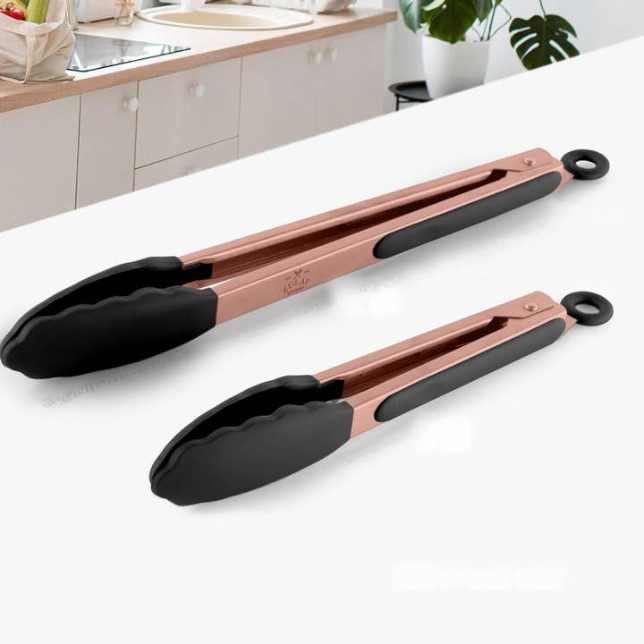 Zulay Kitchen - Wholesale Kitchen tong - Cooking Tongs With Silicone Tips 9" & 12" - Stainless Steel9