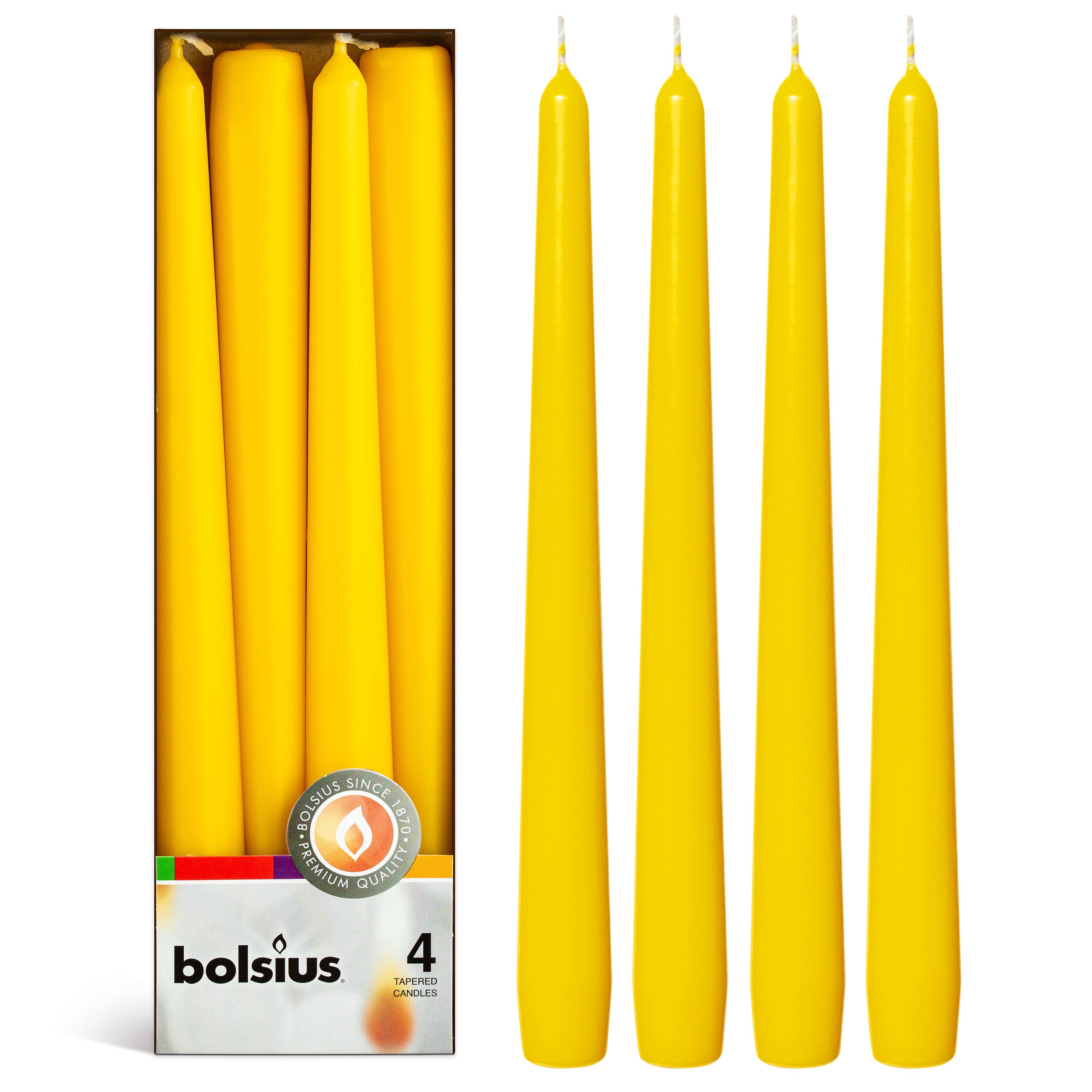 BOLSIUS - Wholesale Taps toelopende kaars/kandelaar - BOLSIUS hoge kegelkaarsen van 25 cm, set van 4 – decoratief, gekleurd, geurloos27
