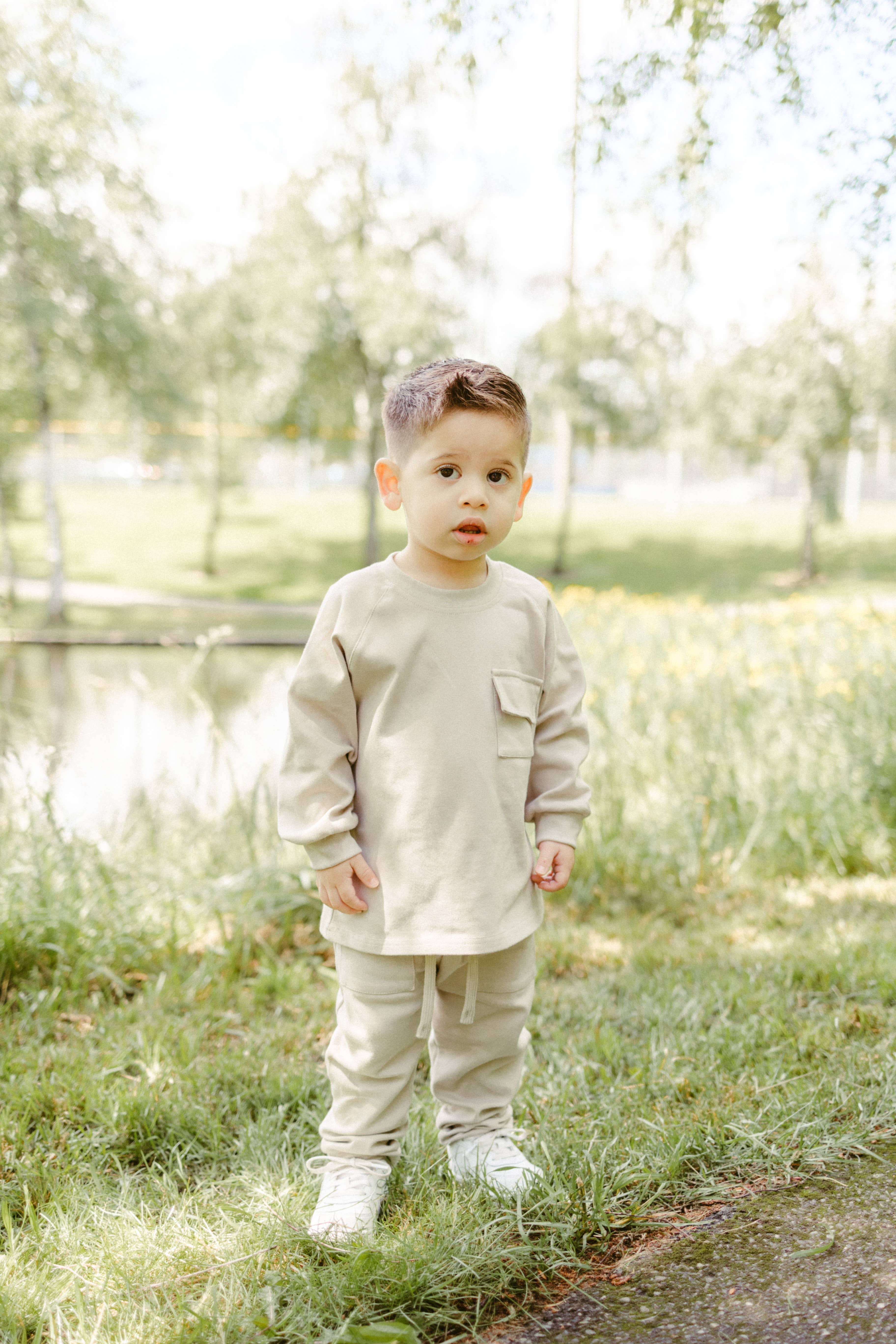 Raglan Playwear Set in Pale Grey for wholesale on Faire5