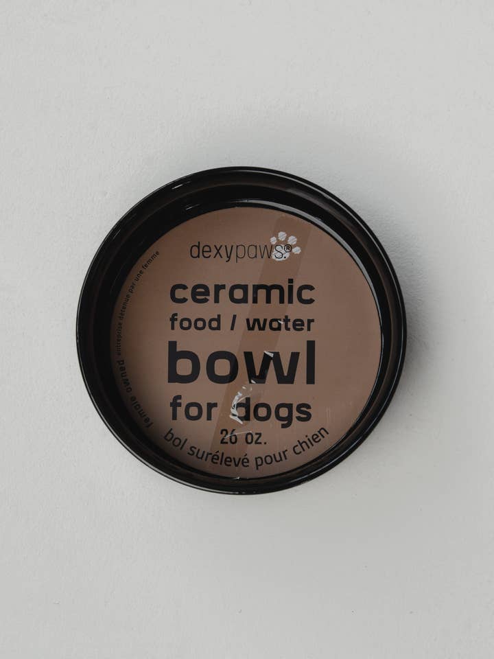 Bourbon Ceramic Dog Bowl – 26oz/6.3 inches for wholesale by dexypaws