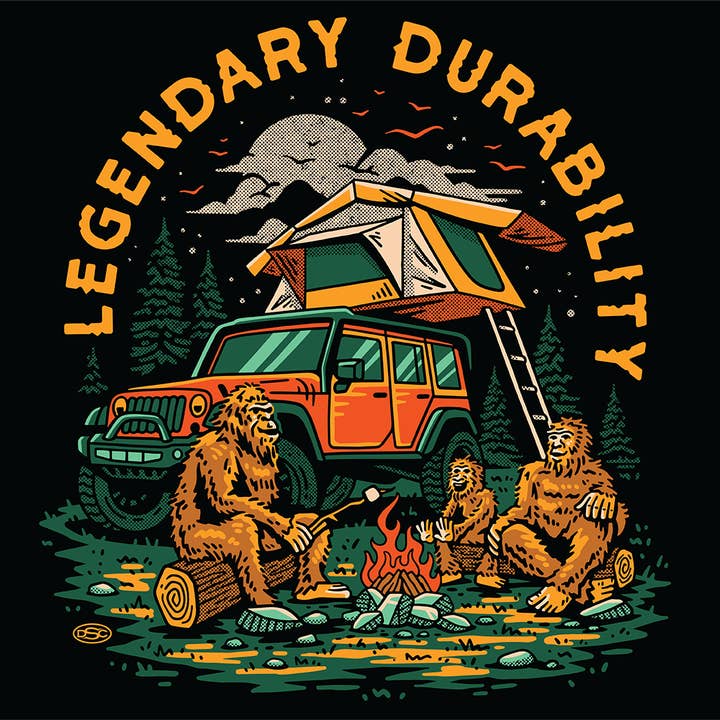 Mens Jeep® Sasquatch T-Shirt - Black for wholesale on Faire2