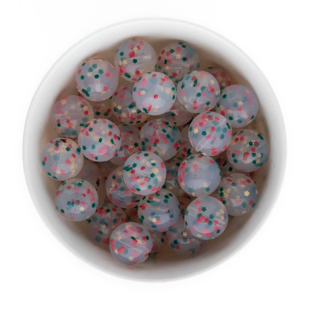 Cara & Co Silicone Craft Supply - Wholesale Craft Supplies - Sprinkle Silicone Round Beads - Loose Beads17