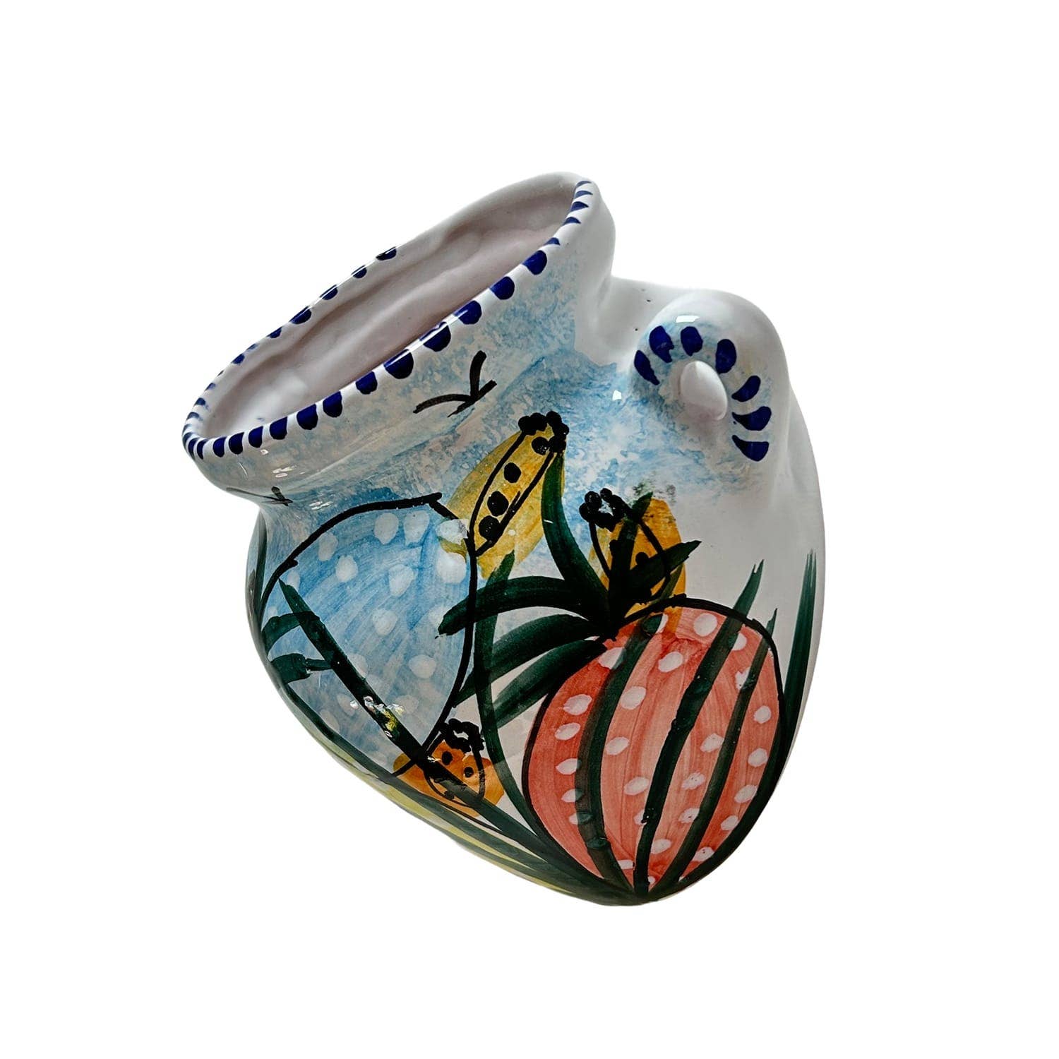 Etnico del Mondo - Wholesale Wall Planter - Ceramic Flower Holder Caltagirone Style Hand-Painted #14