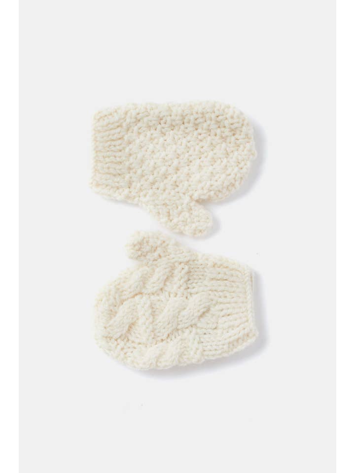 Aran Woollen Mills - Wholesale Clothing Set - Baby - Méaróg Aran Baby Mittens and Hat Gift Set
