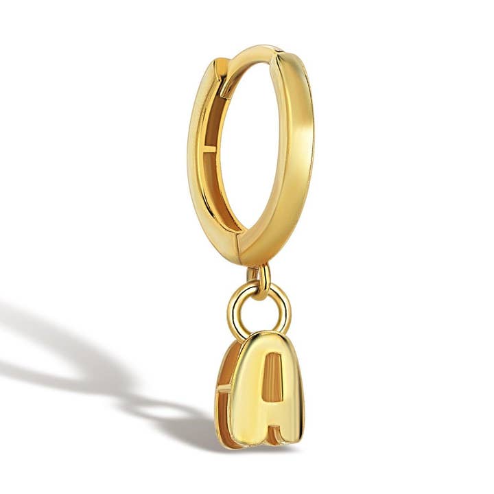 Pendiente de letra burbuja para venta al por mayor de Selen Jewels