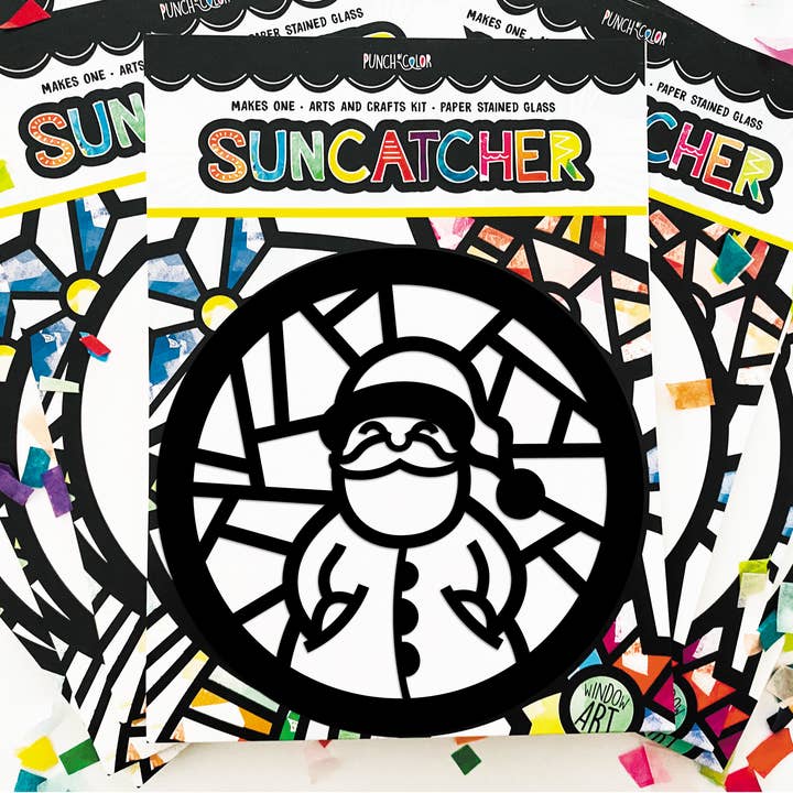 Punch of Color - Wholesale DIY Craft Kit - Kids - Santa Claus Suncatcher Kit4