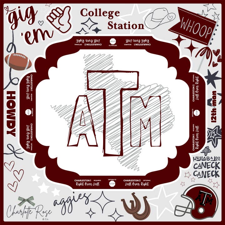 College Station Mahjong Mat (Pink or Gray) • Preorder for wholesale by Charlotte Rose & Co.