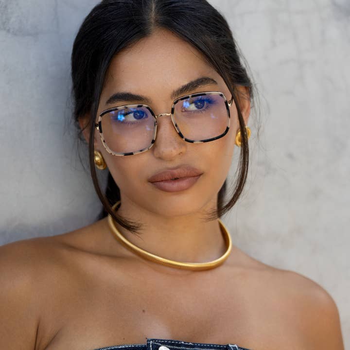 Milky Tortoise Cosmo Blue Light Readers Reading Womens Eyeglasses for wholesale on Faire1