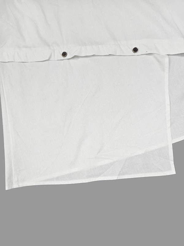 VIT Asymmetrisk blus med knappar och delad framkant för wholesale på Faire10