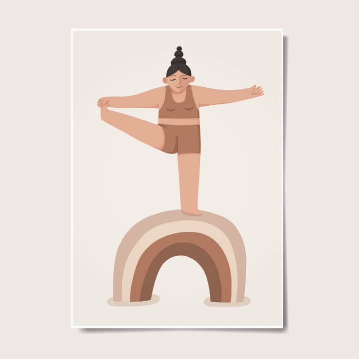 Rainbow Series (Yoga Balance) Wall Art for wholesale by Another Wild Story