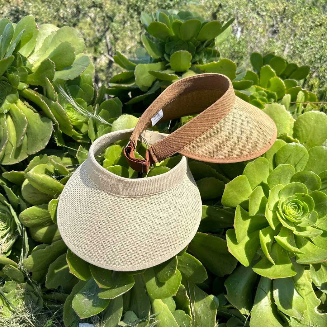 Bella Betty - Vente Visière – femme - Chapeau pare-soleil en paille structuré avec bande ajustable extensible7