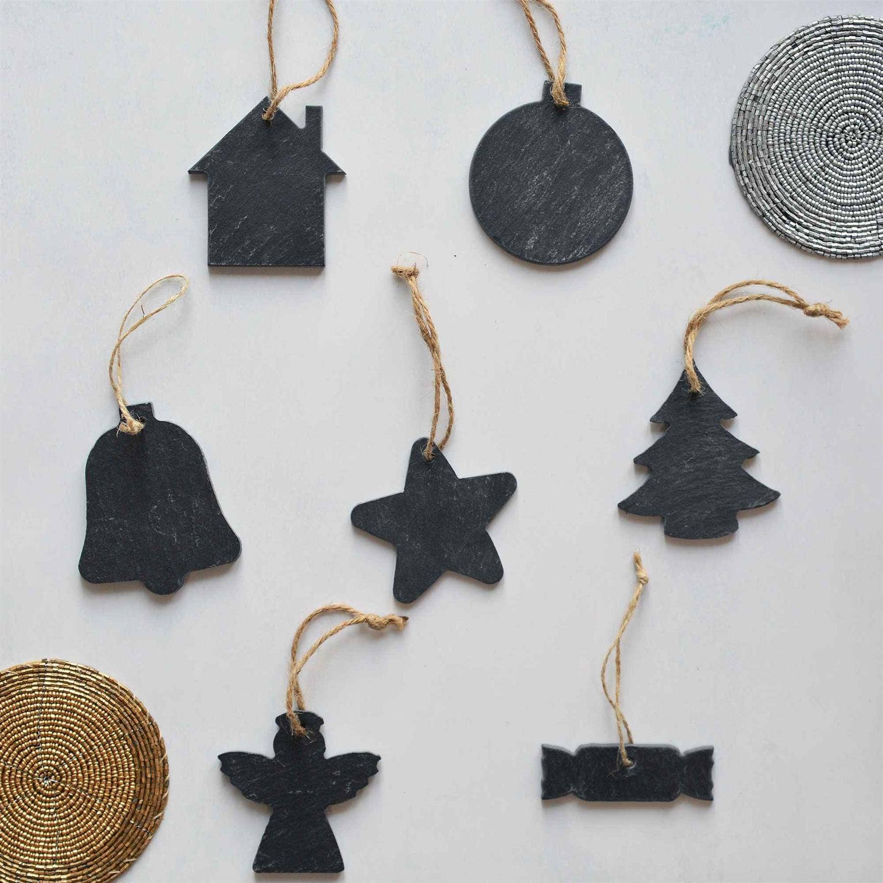 Rinkit Pty Ltd - Wholesale Ornament - Slate Christmas Tree Decoration - Bauble - By Nicola Spring1
