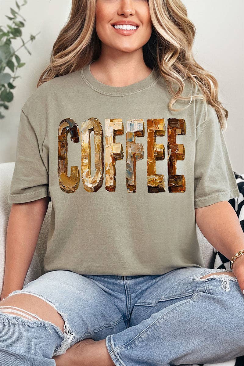 Wholesale Accessory Market - Wholesale Screen Printed T-Shirt - Women's - The Painted Coffee Comfort Colors Adult Ring-Spun Cotton Tee2