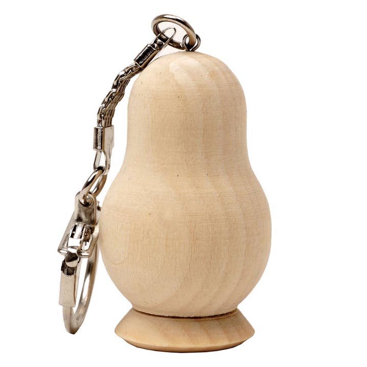 Blank DIY Nesting Doll Keychain for wholesale by Golden Cockerel