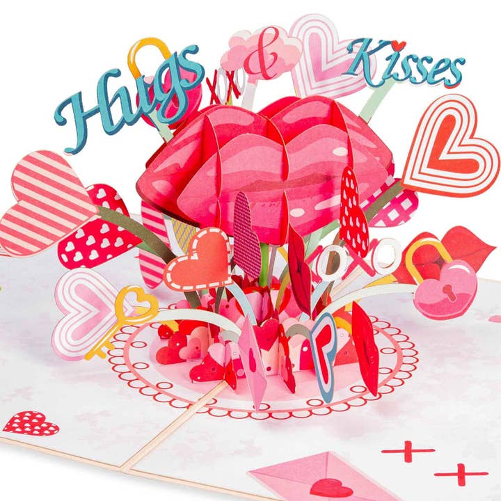 XOXO Kram & Kys Pop-Up Valentinsdag Pop-Up Kort for engroshandel hos Paper Love