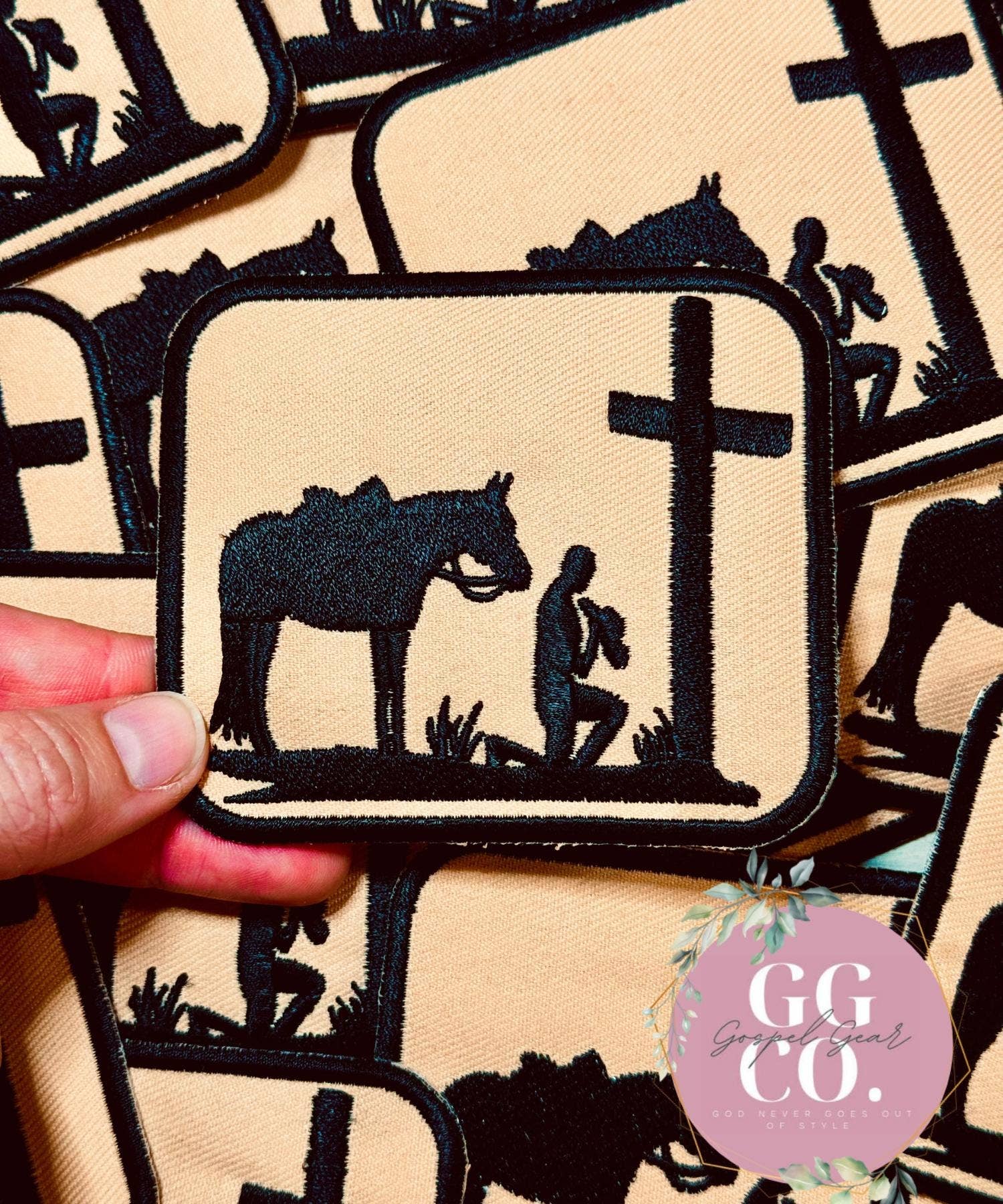 Gospel Gear Co - Wholesale Patch - Praying Cowboy Embroidered Patch