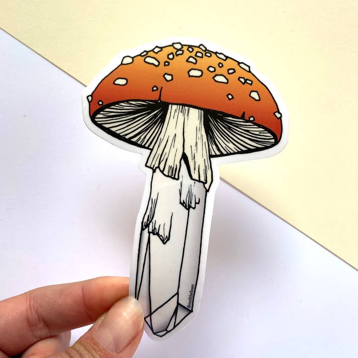 Stickers Waterproof Vinyl - Mushroom Crystal for wholesale by Meli TheLover