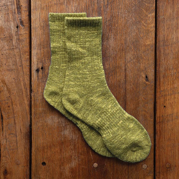 Camp Sock 3.0 - Chartreuse Marl for wholesale by Green Cove Collective