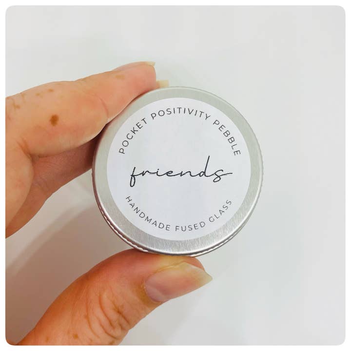 Salvia Glass - Wholesale Keepsake Coin/Token - Glass Friends pocket hug mini tin3