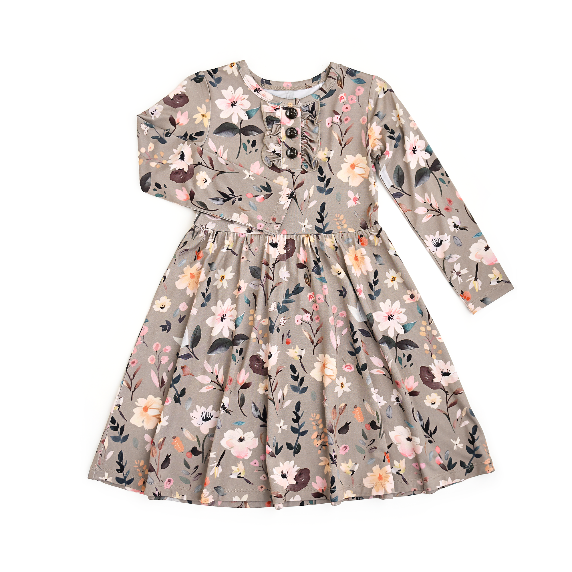 Gigi and Max - Wholesale Dress - Kids - Tatum TUTU DRESS Bamboo Floral Kids Clothing0