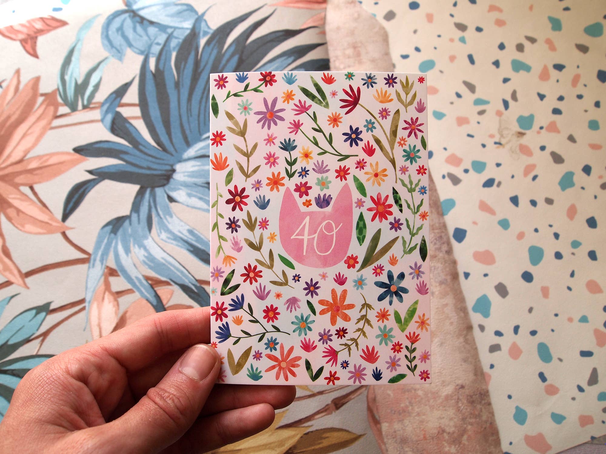 I LIKE CATS – wholesale Birthday card – 40th Birthday Cat themed birthday card2