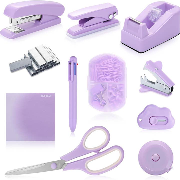 VIGOR - Vendita all'ingrosso Set da scrivania - Kit di accessori da scrivania Simpatico set di forniture per ufficio Cucitrice da tavolo