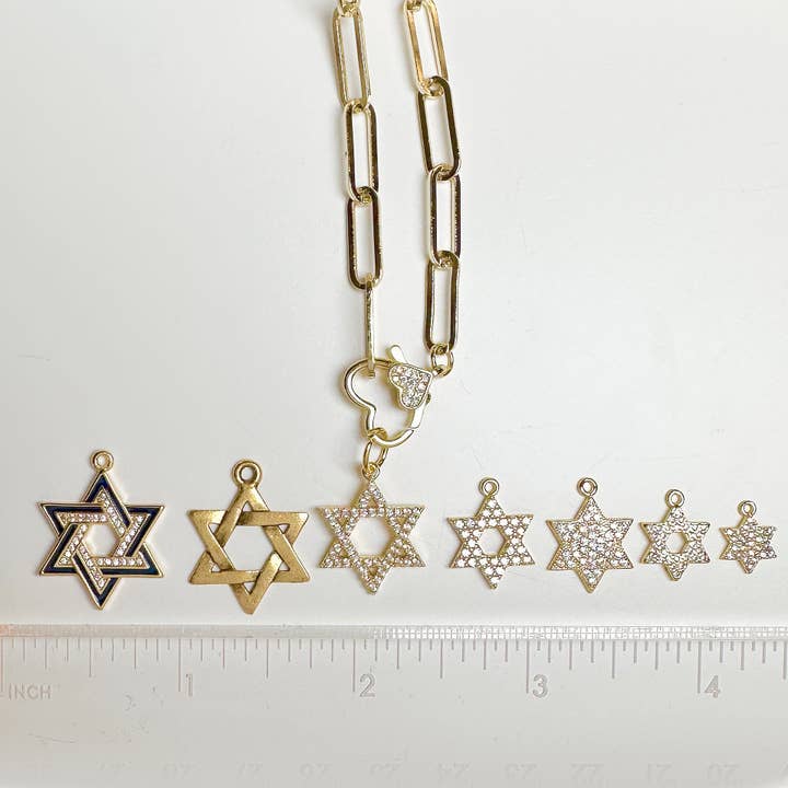 Love, Lisa - Wholesale Individual Charm/Pendant - Mix & Match Star of David Charms – Gold & Silver Options