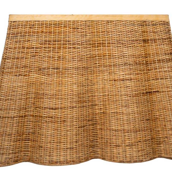 Scalloped Wicker Console for wholesale by The Enchanted Home