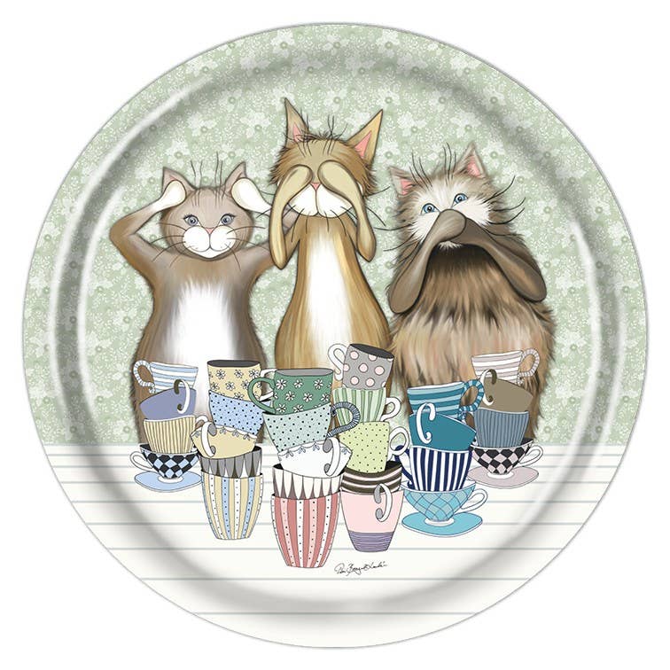 REMOVED BRAND - Wholesale Serving Tray - TRAY Ø38cm, THE MESS0