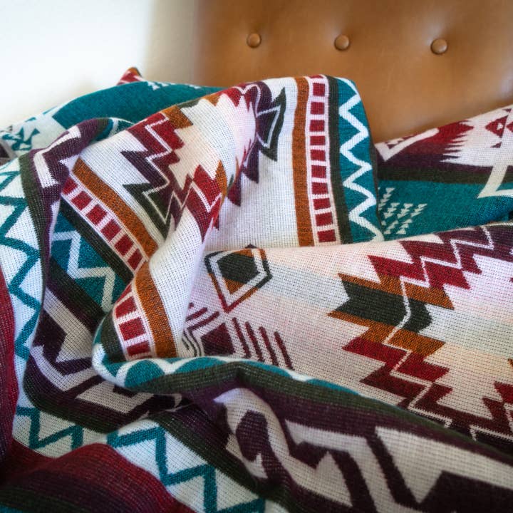 Alpaca Threadz - Venta al por mayor Mantas de sofá - Manta de lana de alpaca andina - turquesa4