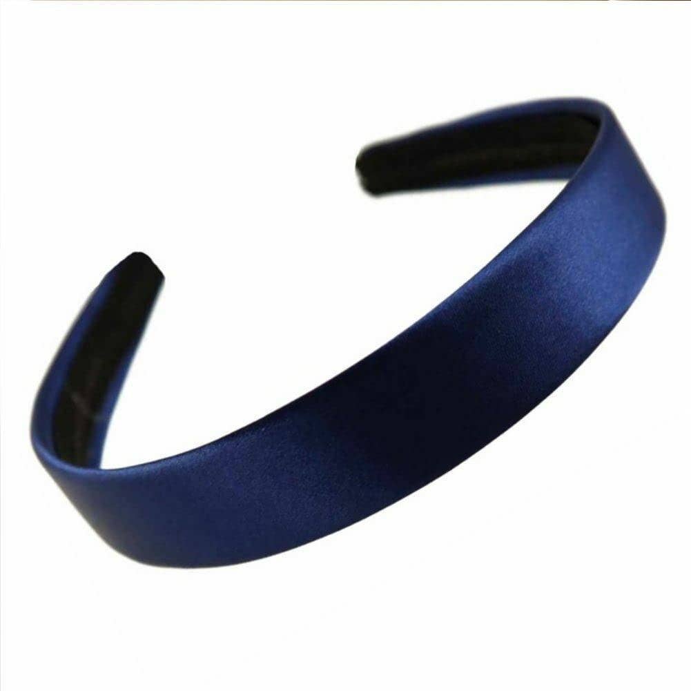 Topkids Accessories – wholesale Fashion headband – women's – Satin Alice Headband Head Band Hairband Hair Band Women for Adult Girls Kids School 60s 70s 80s Plain Aliceband 2.5cm 1" Thick Wide Hard21