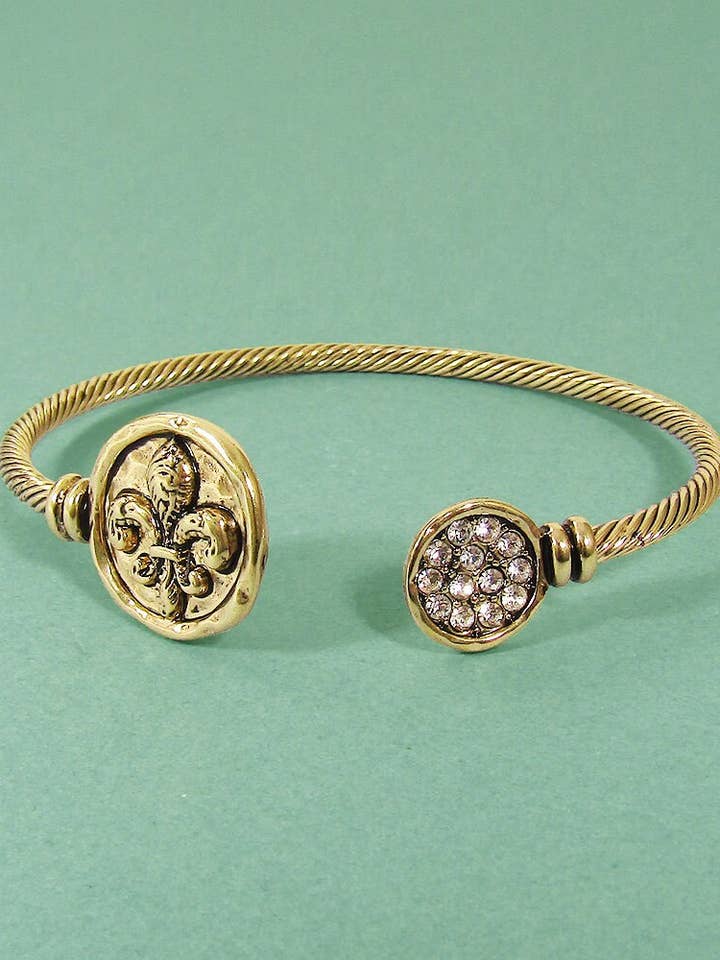 Fleur De Lis Rope Cuff Bracelet for wholesale by TheTizana