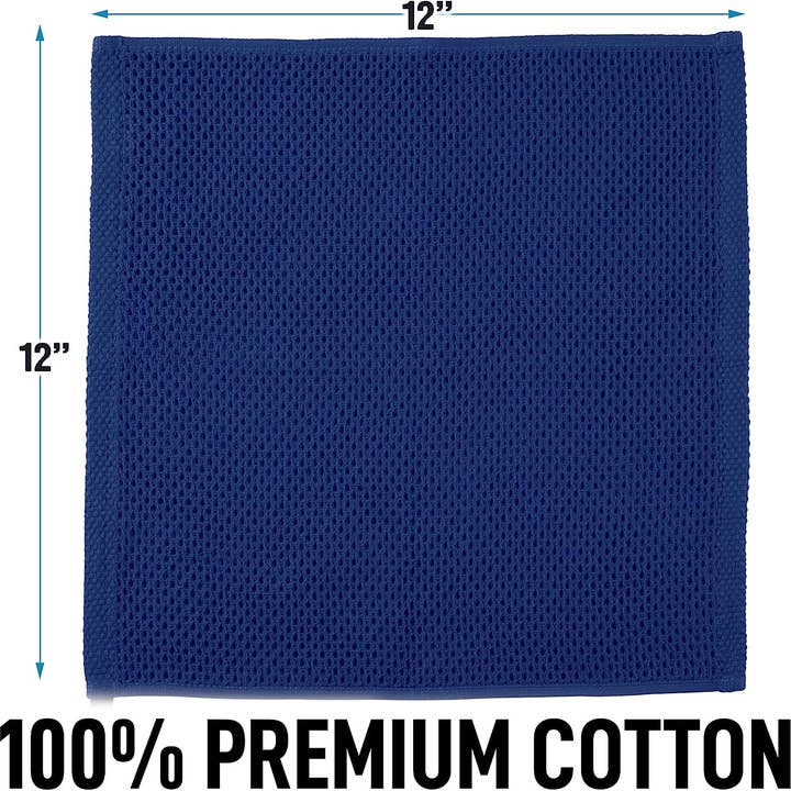 Zulay Kitchen - Wholesale Dishcloth - Waffle Weave Dish Towels – 12"x12" 6-Pack17